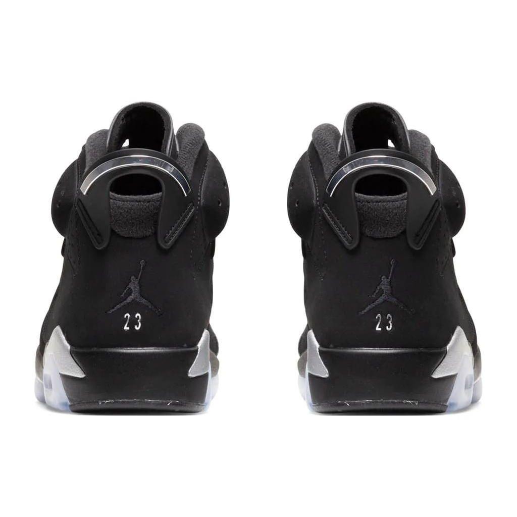 Air Jordan 6 Retro Chrome Men Sneakers Black Metallic-Silver DX2836-001