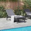 VidaXL Chaise Longue, Siège avec Dossier Réglable, Bain de Soleil, Transat de Jardin Patio Terrasse Arrière-cour, Moderne, 364221
