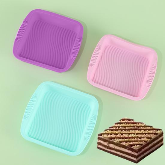 Non-Stick Cake Pan Food Grade Silicone Square Heat-Resistant Easy-to-Clean Baking Mould Bread Supply