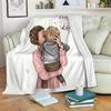 Cartoon mother and daughter blanket winter soft flannel warm blanket sofa bedroom blanket direct supply