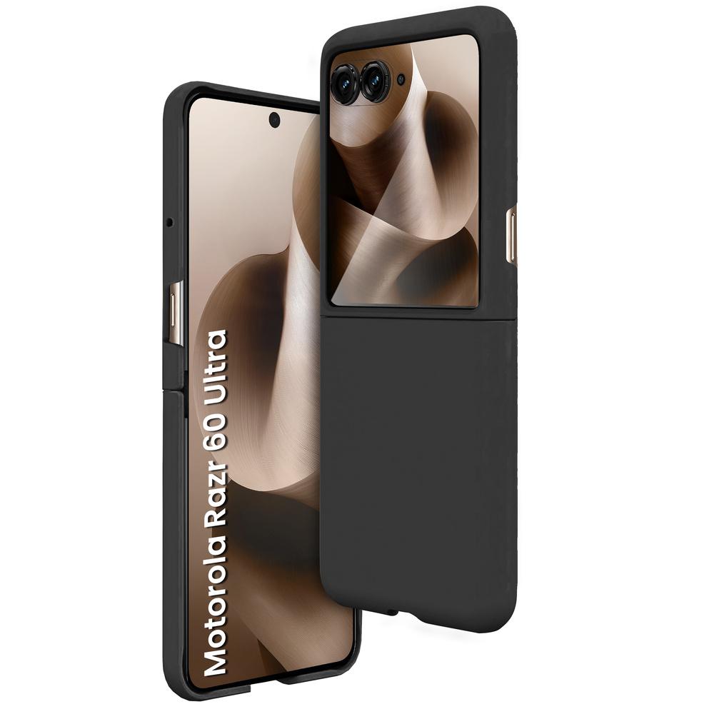 Case for Motorola Razr 70 Ultra / 60 Ultra, PC Case, with glass, black
