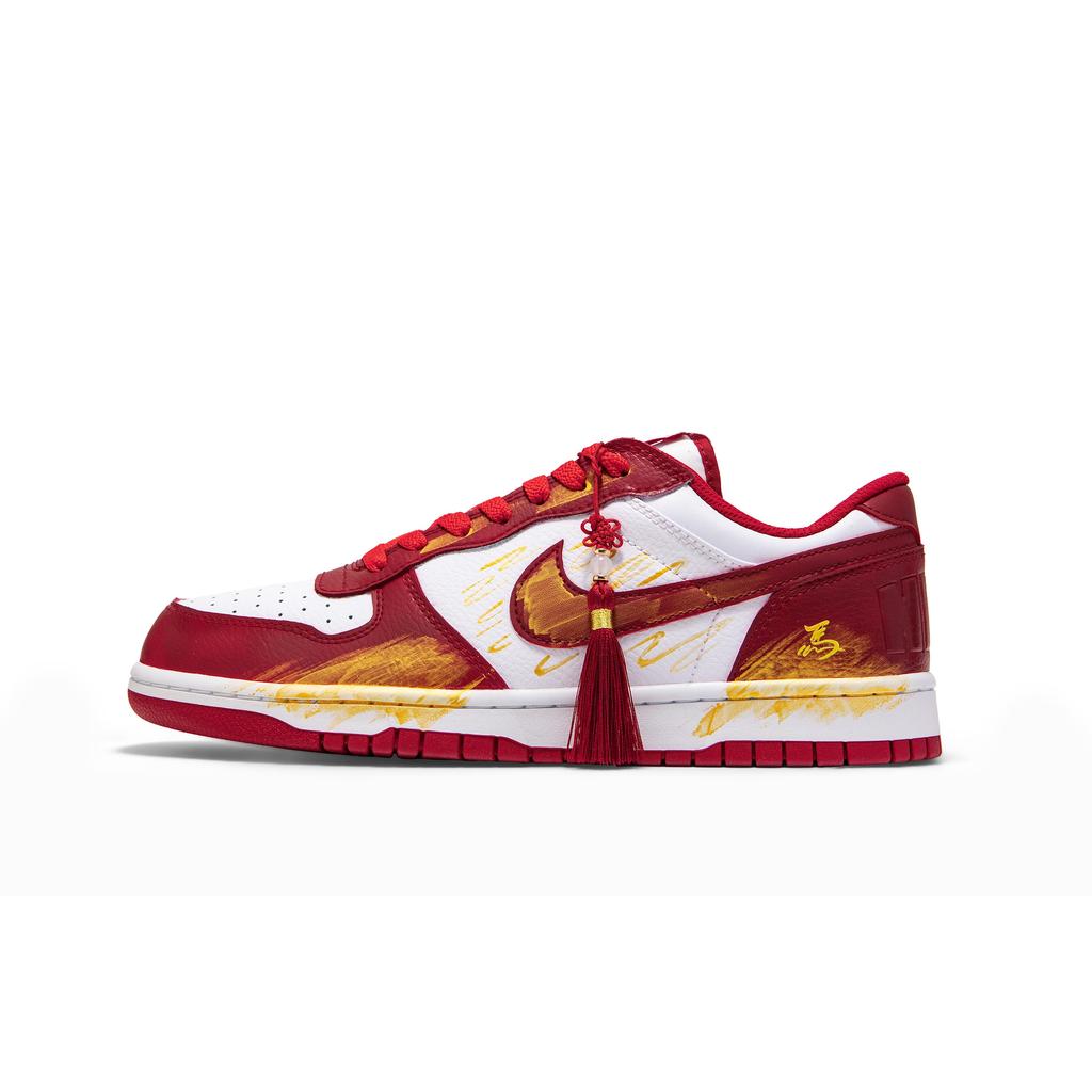 Nike Кеды для скейтбординга мужские низкие Белые Красные Золотые 355152-150(Team1326-SBOX)
