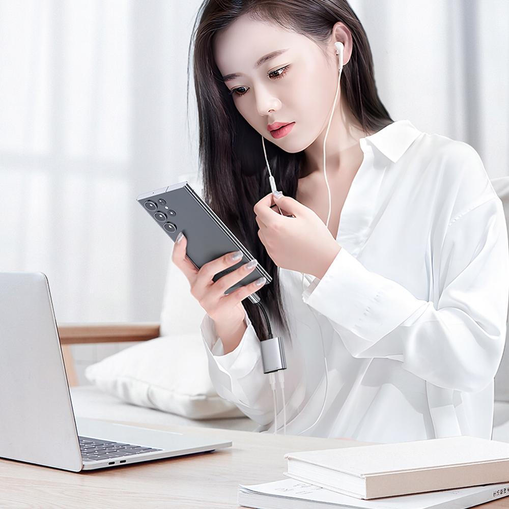 Mcdodo Usb-C Mini Jack 3.5Mm Adapter Aux Cable For Samsung Dac