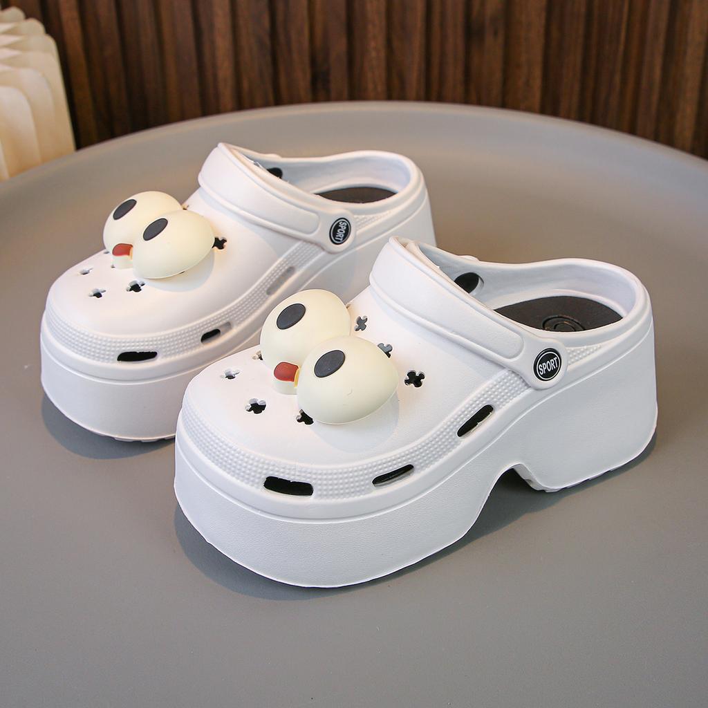 Мода Модные сандалии Diy на толстой платформе для женщин 2024 года, летние пляжные тапочки с толстой подошвой, женские нескользящие тапочки для сада на открытом воздухе