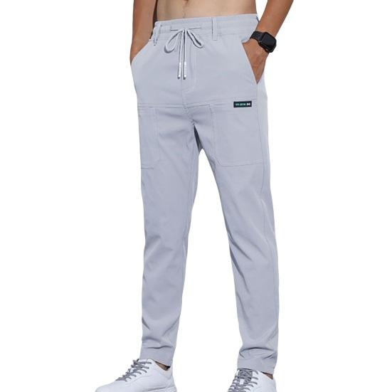 Мужские повседневные брюки, однотонные, стандартной посадки, мягкие брюки из полиэстера, с высокой талией, дышащие удобные деловые брюки с усиленными карманами