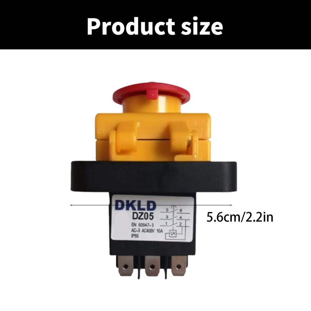 Waterproof 7 Pin Push Button Switches 400V 10A Electromagnetic Power Switches for Industrial & Marine Applications