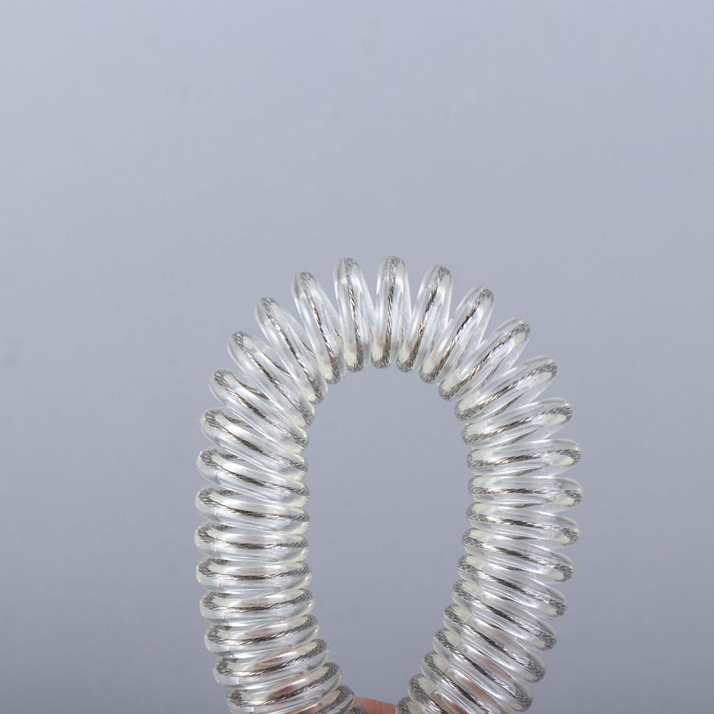 Ring Metal Carabiner Spring Elastic Rope Spiral Coiled Lanyard Safety Rope Stretch Fishing Tools