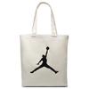 Jordan Canvas Cotton Tote Bag, Shopping Bag, Tote Canvas Bag, One Shoulder Handbag Unisex White DJ5715-120