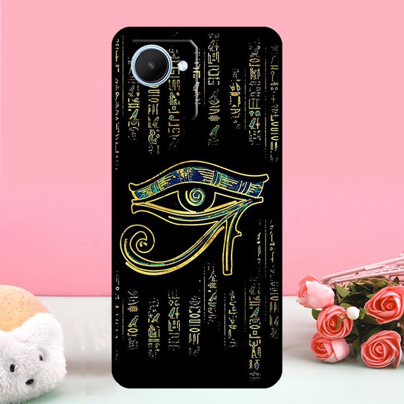 Sacred Eye of Horus Egypt Fresco For Realme 9 10 11 12 Pro Plus GT Neo 5 GT3 C11 C30 C31 C33 C35 C25s C21Y C51 C55 C53 Case
