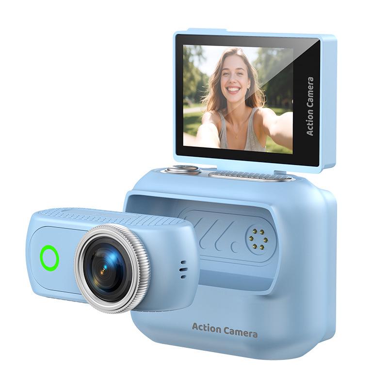 Compact Wifi Outdoor Sports Camera with Magnetic Back Clip for Vlogging