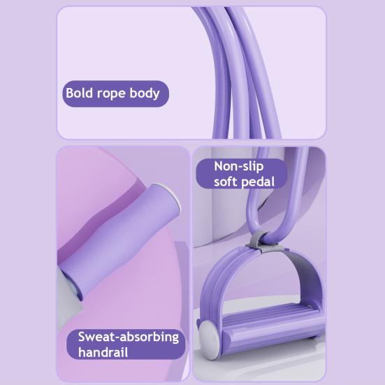 Разделяемый педальный эспандер для лодыжки с ручкой, эластичная йога-веревка для подтягиваний, мужской и женский педальный тренажер для растяжки, оборудование для тренировок