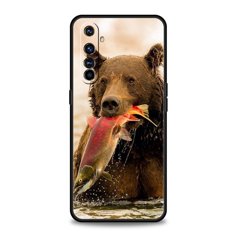 Funny Just Relax Brown Bear For Realme GT Neo 2 3 3T Phone Case For Realme 10 9 8 5G 7 6 GT2 Pro Plus 9i C21 C11 C25 C35 Cover