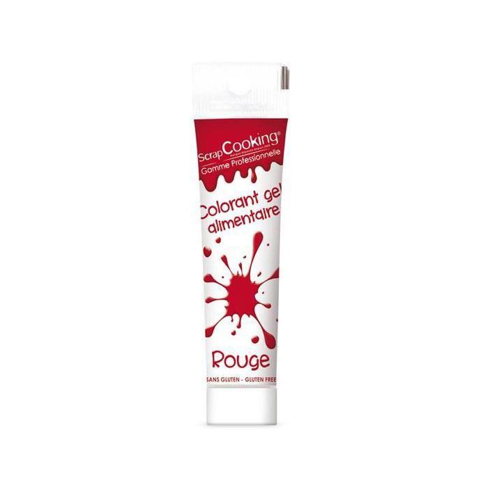 Gel colorant alimentaire rouge 20 g