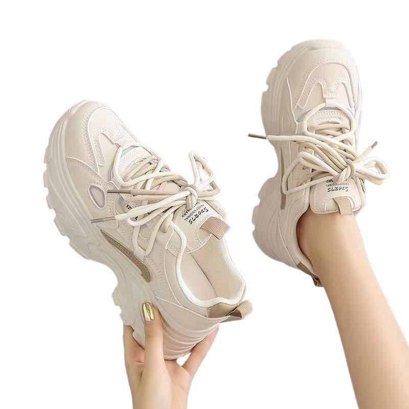 Самая продаваемая женская водонепроницаемая спортивная обувь: Легкие, Нескользящие, Толстая Подошва для Универсальной Весенне-Осенней Носки в Черном цвете