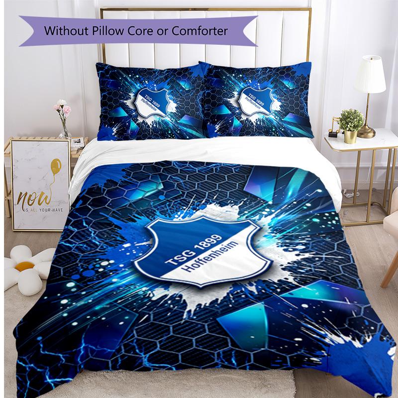 TSG Hoffenheim FC Printed 3PCS Bedding Set Breathable Duvet Cover with Pillowcases Decorative Bed Linen for Bedroom Home