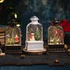 Christmas Decorations Night Light Portable Small Oil Lamp Falling Snow Music Box Music Box Scene Arrangement Craft Gifts