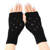 Leave  Cycling Anti-UV Half Finger Gloves Women Mittens Fingerless Gloves Knitted