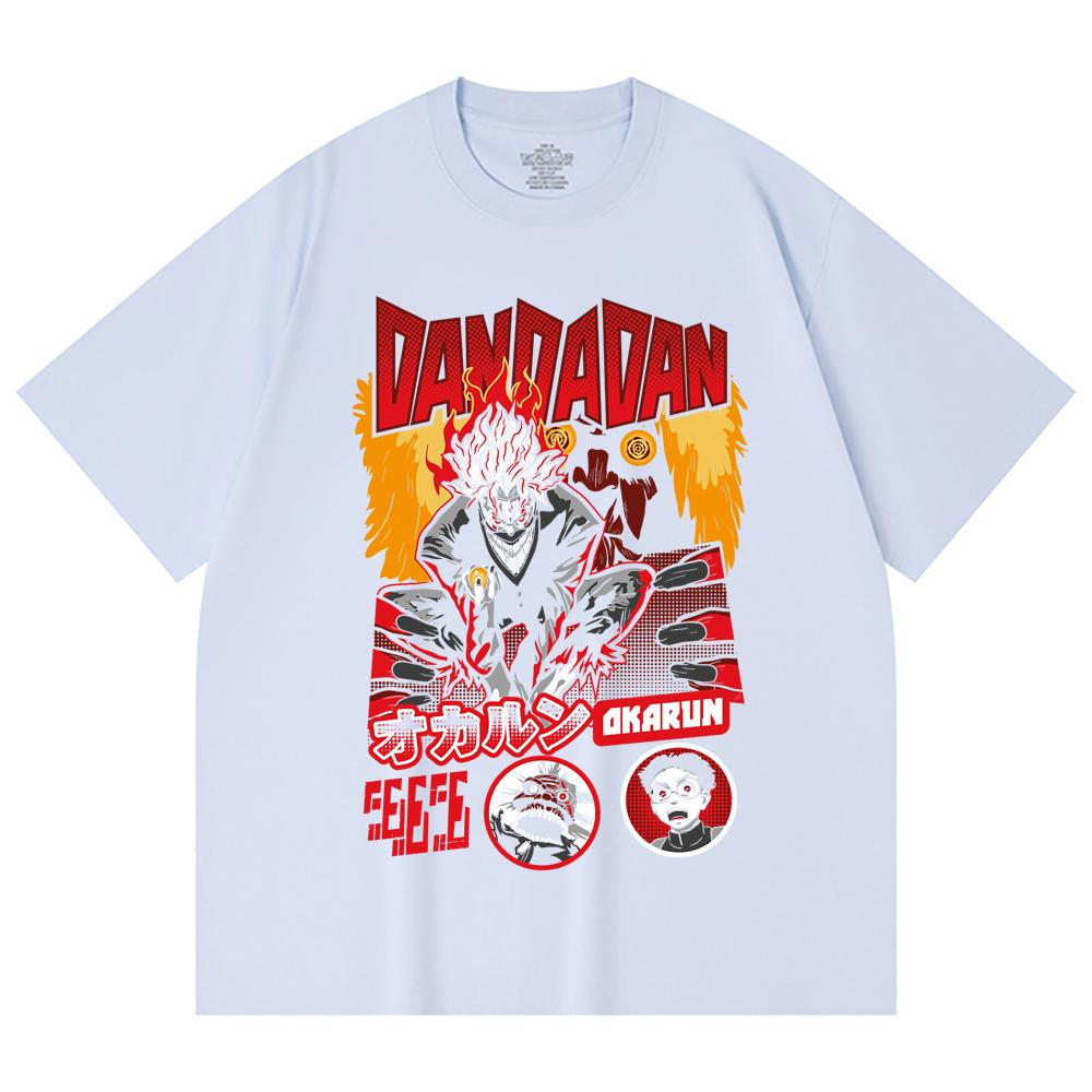230 Gsm 100% Cotton Dandadan V26 Okarun Turbo Print Unisex Heavy Cotton T Shirt