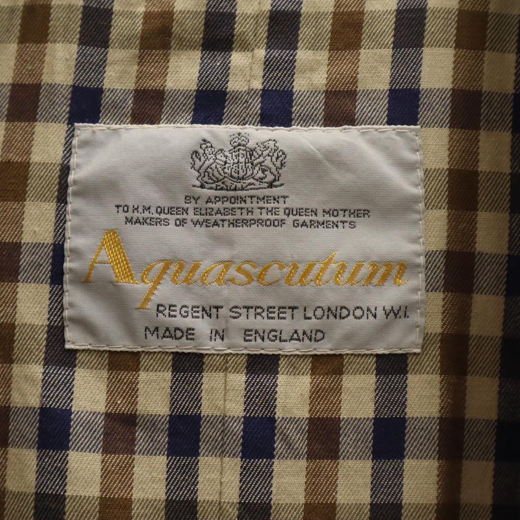 Aquascutum 80-е винтаж Нержавеющая сталь воротник пальто бежевый Женский Б/У