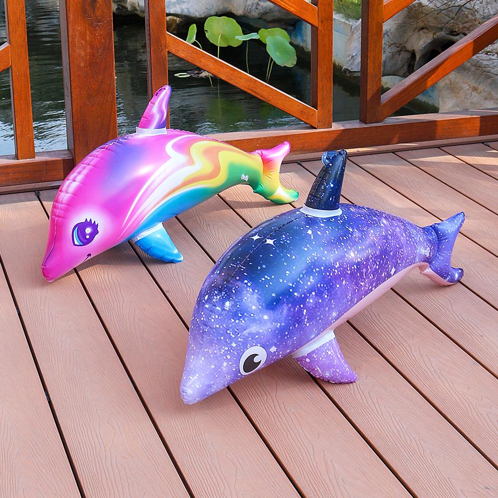 Inflatable Dolphin Pool Toy Realistic Marine Animal Blow Up Beach Float Party Favors