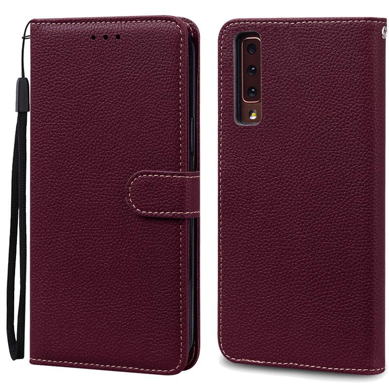 For Samsung Galaxy A7 2018 Case Galaxy A 7 2018 Cover Luxury Leather Flip Case For Samsung Galaxy A7 2018 SM-A750F Phone Cases
