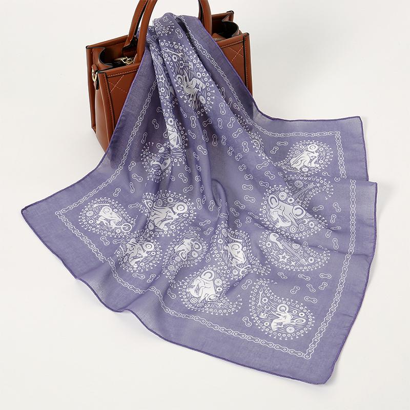 Fashion Paisley Print Cotton Hairbands Scarf Women  New Elagant Bandana Neck Kerchief Head Bands Foulard Female Scarfs