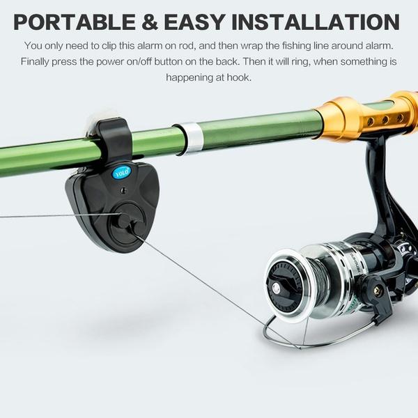 1 шт., чувствительный электронный индикатор поклевки, светодиодный звуковой сигнал на удочке с громкой сиреной, подходит