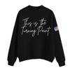 Women's Casual Fashion Round Neck Long Sleeve  Printed Sweatshirt