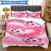 3PCS Pink Heartsping Fantasy World Bedding Set,Including 1pc Duvet Cover And 2pcs Pillowcases Perfect for Bedroom, Dormitory, Fan Christmas gift