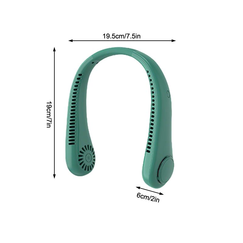 Портативный шейный вентилятор, 3 режима скорости, регулируемый, растягивающийся, обдув воздухом для охлаждения, свободные руки, 4000 мАч, перезаряжаемый