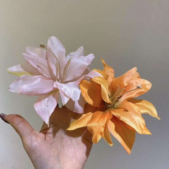 1 пара женских заколок для волос с крупным цветочным декором, боковые заколки для волос, без