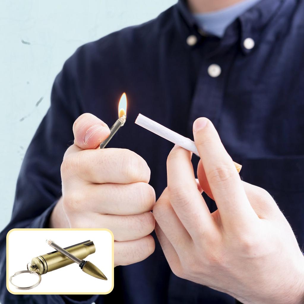 Permanent Metal Matchstick Fire, Keychain Lighting Sticks Reusable Immortal Lighter For Camping Hiking Emergency Gear