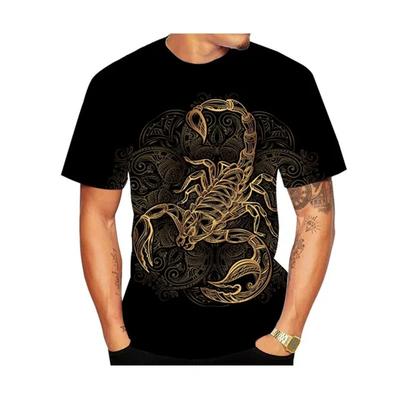 Футболка с принтом скорпиона для мужчин и женщин, футболки с рисунком животных, летние свободные топы с круглым вырезом, футболки с короткими рукавами, разные размеры XS-6XL