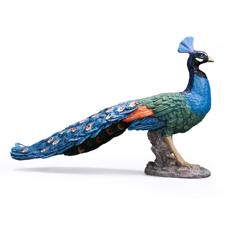 Realistic Peacock Miniature Plaything Children-Friendly - Handcrafted Animal Collector, Learning-Enhancing Nature Learning Celebration Present with