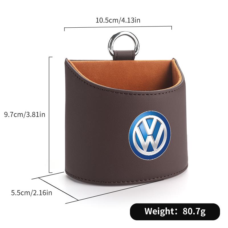 Car Air Vent Pocket Storage Box Nappa Leather Vent Hanging Organizer For Volkswagen VW Golf 4 5 6 7 Polo Jetta Sagitar Magotan zj0