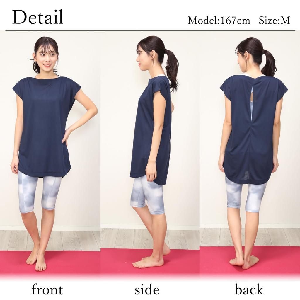 ON NISHIKI Йога Свободные Шорты С Удлиненной Спиной Спортивная Одежда для Тренажерного Зала и Домашних Тренировок Женский Топ, Посадка, Рукав, Рукав, Быстросохнущий, Дизайн, Фитнес, Бег,