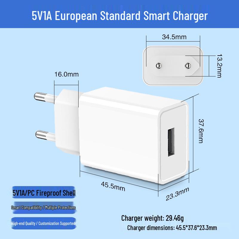 Быстрое USB-зарядное устройство 5V2A 10W для мобильных телефонов и мелкой бытовой техники