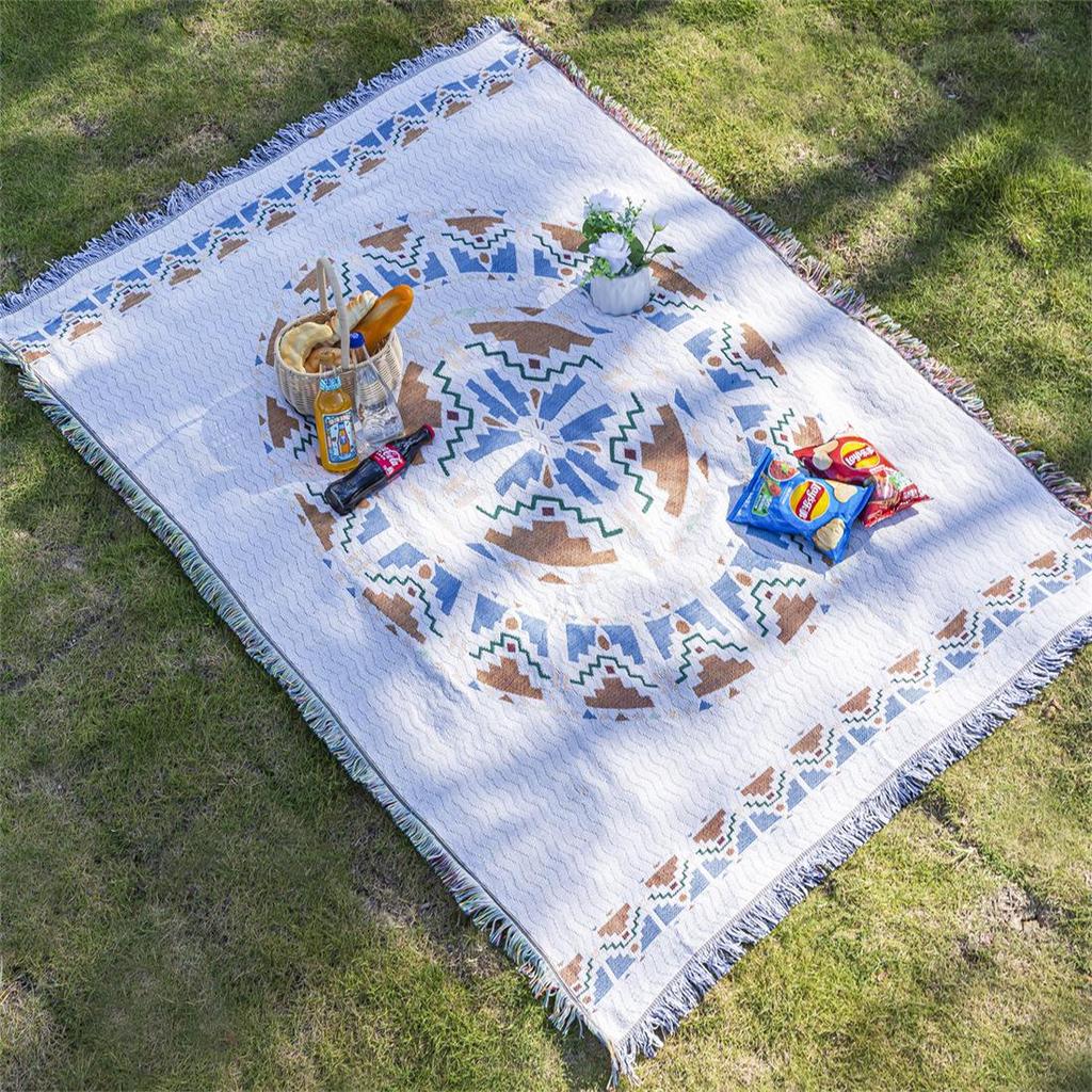 Водонепроницаемый плед для пикника в богемном стиле - Утолщенный коврик для кемпинга