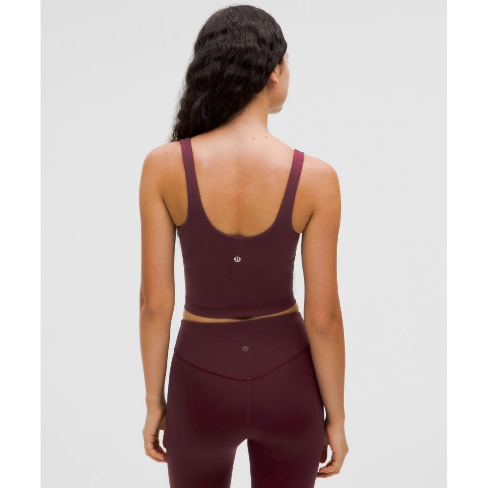 Lululemon Выровняйте верхнюю часть бака, подсветку, поддержку чашки AB, гранат