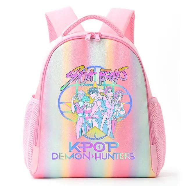 K-Pop Anime Demon & Witch Hunter Student Rainbow Backpack (HUNTR/X)