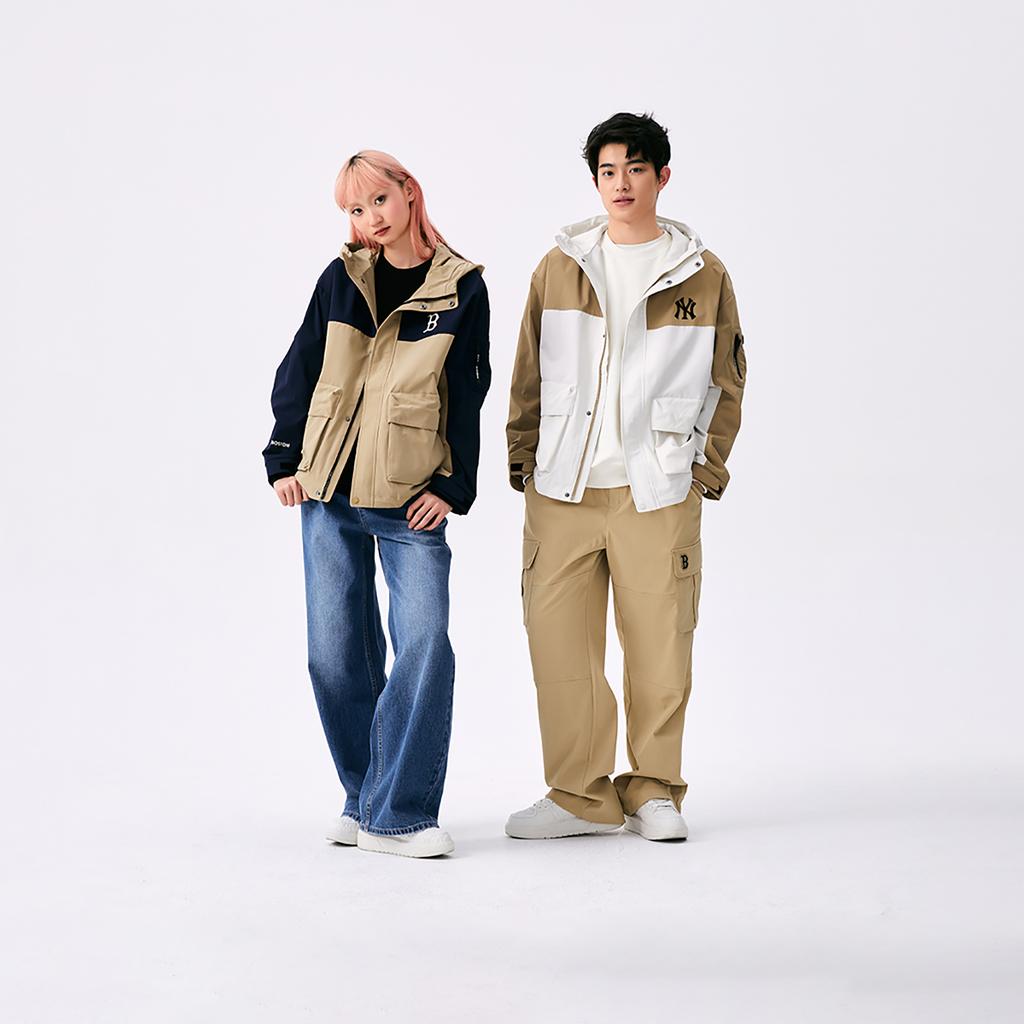 Новая базовая коллекция MLB Базовая куртка Boston Red Sox SS25 Пальто Унисекс Морской синий/Хаки 3AWJB0551-43BGP