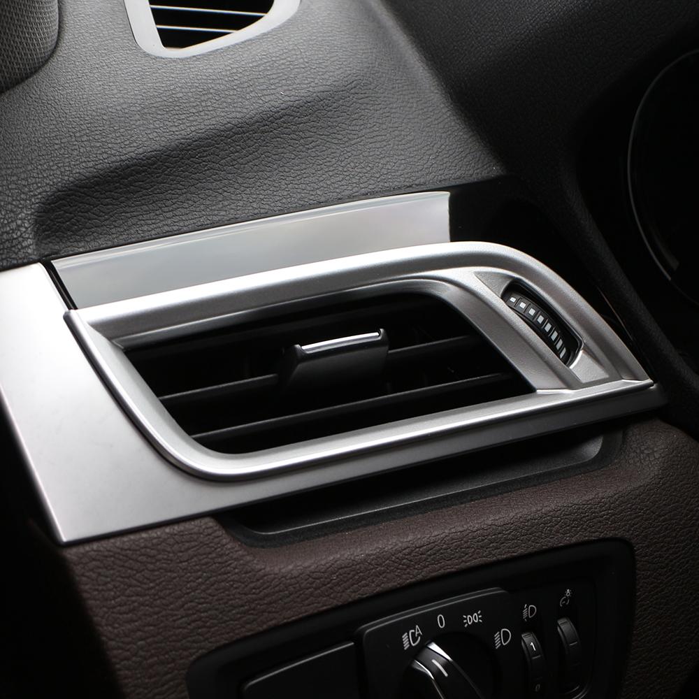 2 шт. АБС Хром Автомобильный Кондиционер Вентиляционное Отверстие Крышка Рамка Отделка для BMW X1 F48 2016 - 2020 Накладка на Воздуховыпускное Отверстие Аксессуары