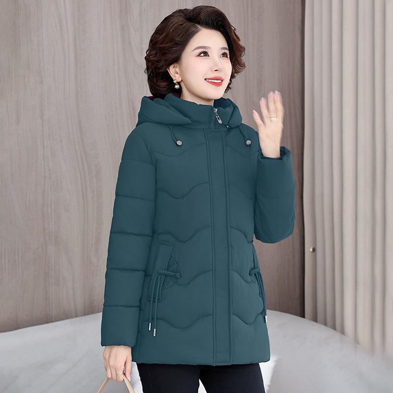 2024 Women's Mid-Length Loose Cotton-Padded Winter Jacket - Plus Size, Fashionable, Thickened Outerwear