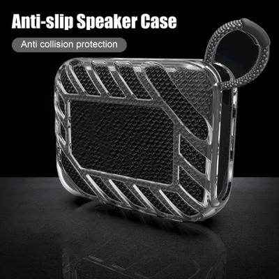 Защитный чехол из ТПУ для портативного динамика JBL Go 4 BT с защитой от падений и скольжения, прозрачный чехол