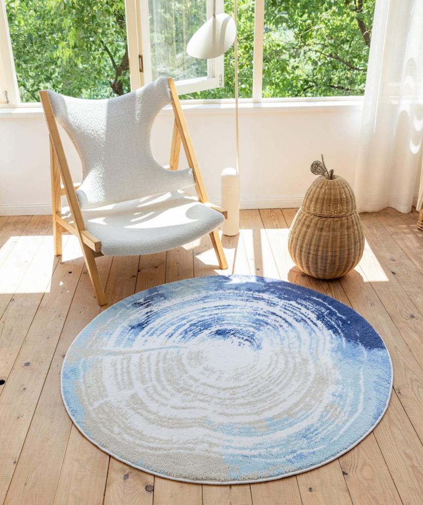 Современный стиль украшения гостиной круглый ковер утолщенный плюшевый прикроватный коврик ковры с мультяшным рисунком для спальни дома пушистый мягкий ковер