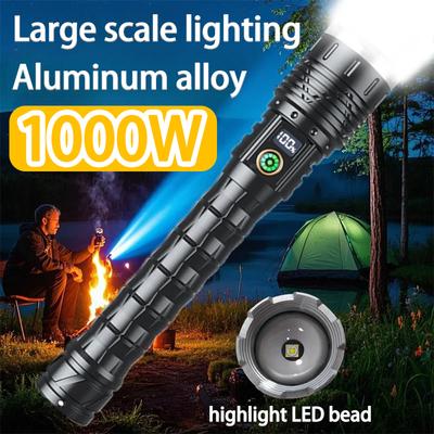 Мощный прожектор Дальнобойный светодиодный фонарик Дальнобойный фонарь Перезаряжаемая уличная ручная лампа Кемпинговый фонарь