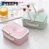 Lunch Box Portable Wheat Straw Picnic Microwave Bento Food Storage Container