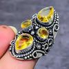 Citrine Gemstone 925 Sterling Silver Jewelry Ring Size 6