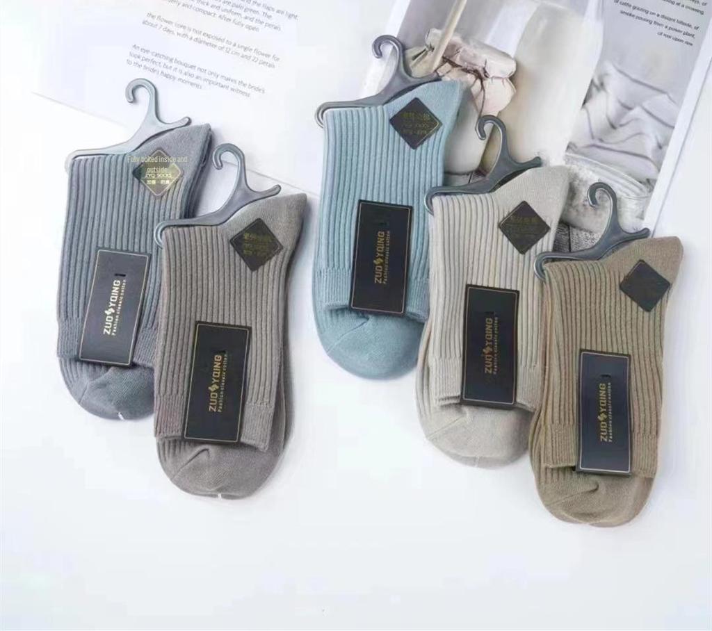 Мужские носки средней длины - 100% хлопок, дезодорирующие, впитывающие пот, для всех сезонов