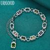 925 Sterling Silver Colorful AAA Zircon Bracelet Fashion Jewelry